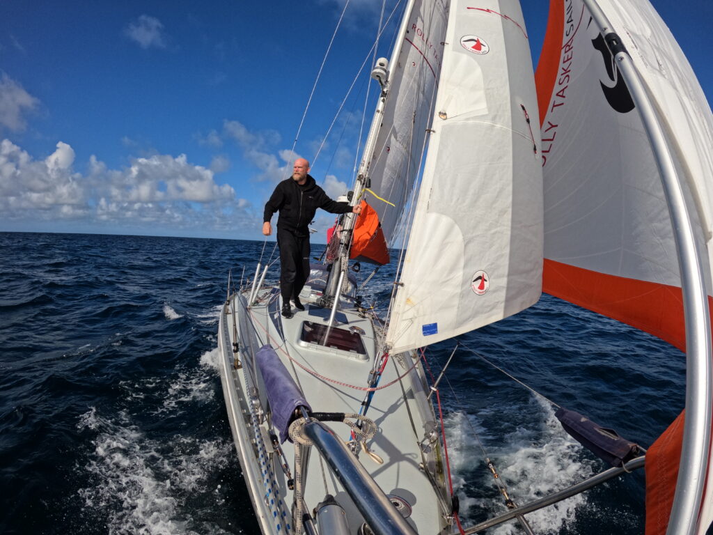 Eerik Aanderaa on his boat Tessie